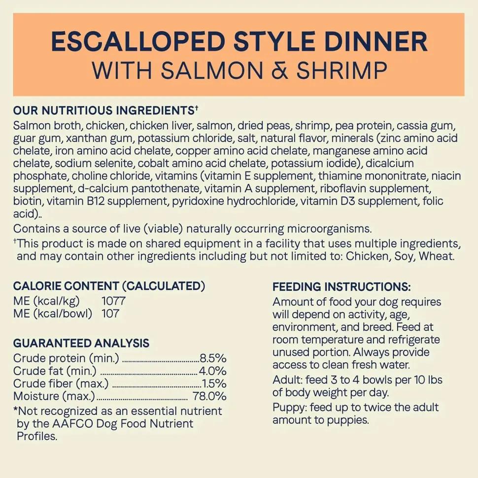CANIDAE PURE Petite Goodness for Small Breed Grain-Free Paté Canned Dog Food Salmon & Shrimp 3.5-oz