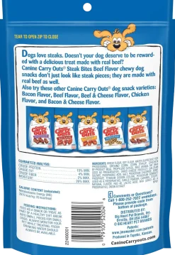 Canine Carry Outs Dog Treats Steak Bites Beef Flavor 4.5-oz