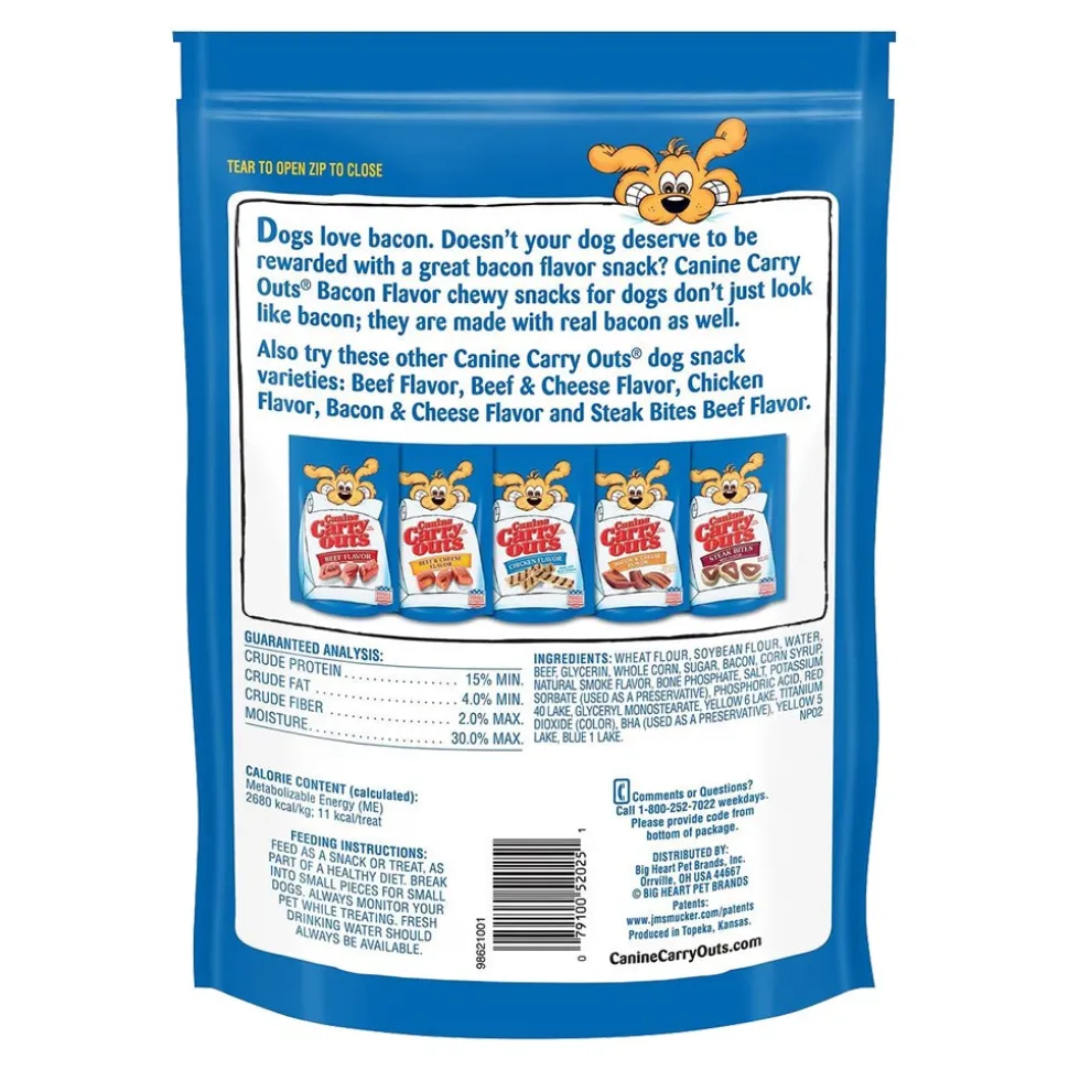 Canine Carry Outs Soft & Chewy Dog Treats Bacon 22.5-oz