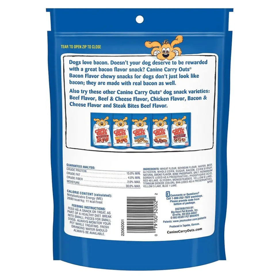 Canine Carry Outs Soft & Chewy Dog Treats Bacon 4.5-oz