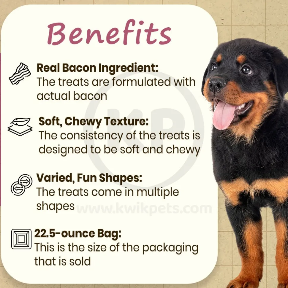 Canine Carry Outs Soft & Chewy Dog Treats Bacon 4.5-oz