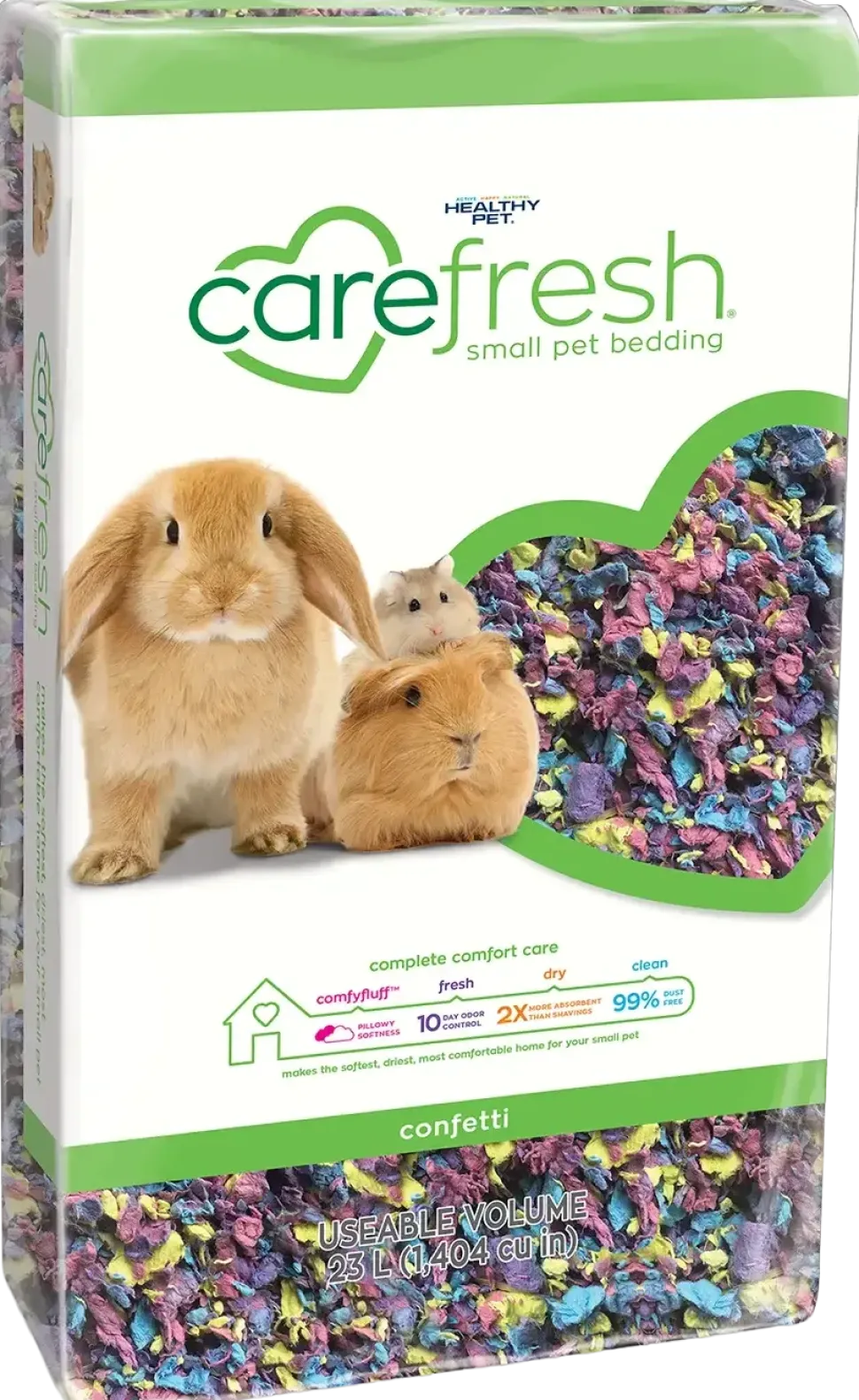 Carefresh Complete Comfort Confetti Paper Bedding for Small Animals 23 Liter