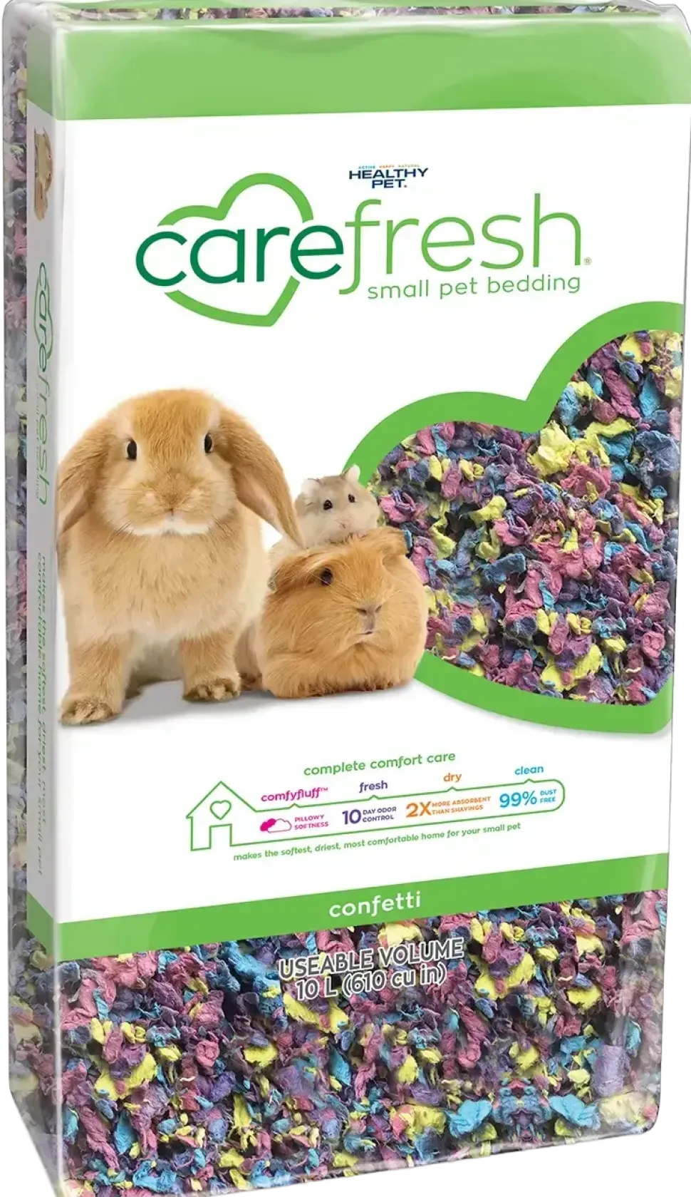 Carefresh Complete Comfort Confetti Paper Bedding for Small Animals 10 Liter