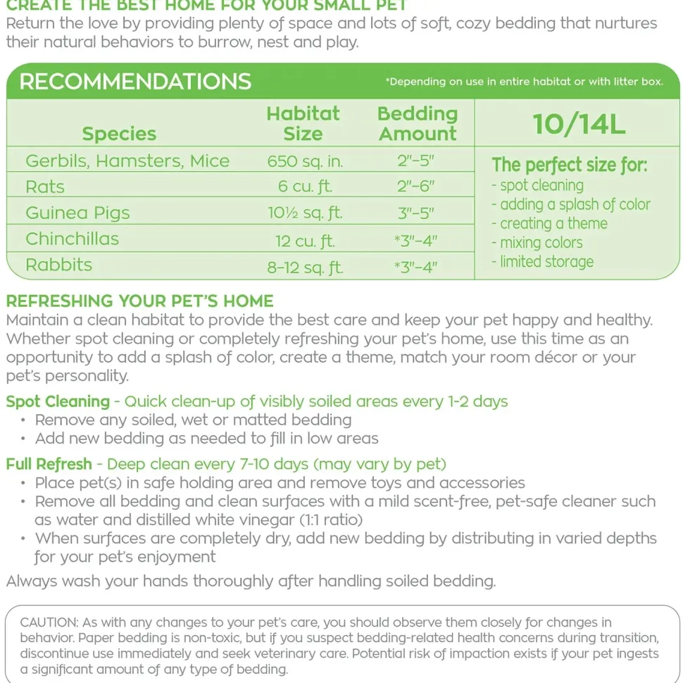 Carefresh Complete Comfort Natural Paper Bedding for Small Animals 14 Liter