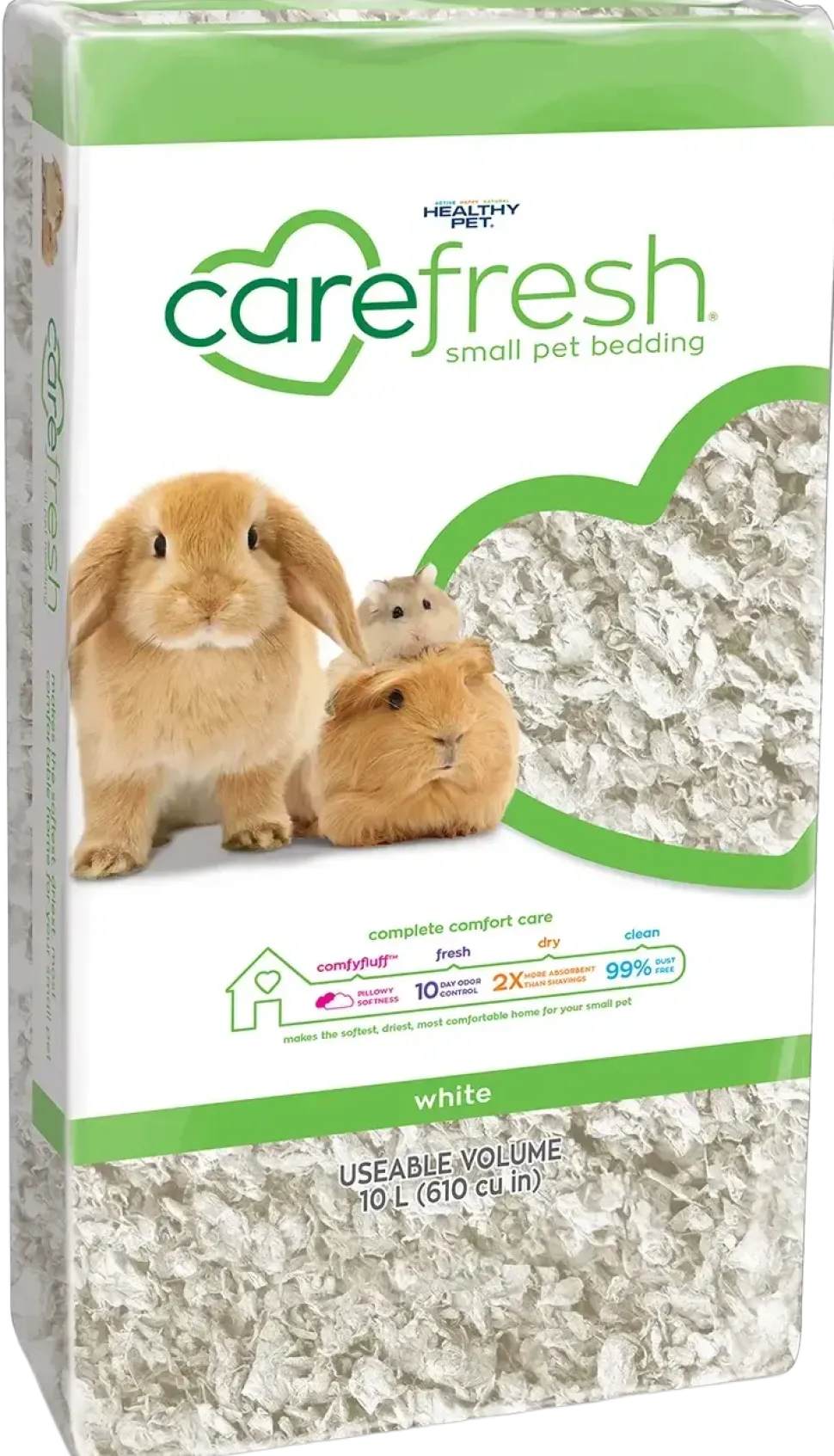 Carefresh Complete Comfort White Paper Bedding for Small Animals 10 Liter