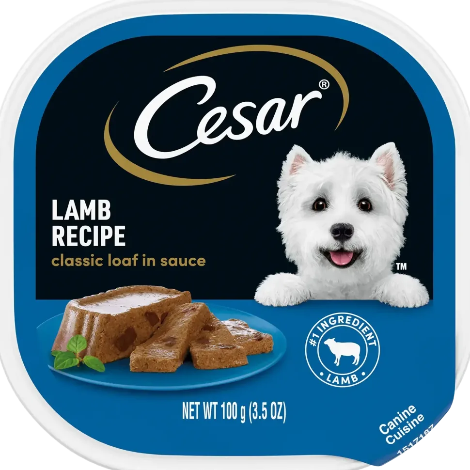 Cesar Classic Loaf in Sauce Adult Wet Dog Food Lamb 3.5-oz