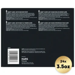 Cesar Classic Loaf in Sauce Adult Wet Dog Food Variety Pack Beef, Filet Mignon, Grilled Chicken, Poterhouse Steak 24 Count 84.66-oz