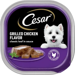 Cesar Classic Loaf in Sauce Adult Wet Dog Food Grilled Chicken 3.5-oz