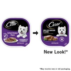 Cesar Classic Loaf in Sauce Adult Wet Dog Food Grilled Chicken 3.5-oz