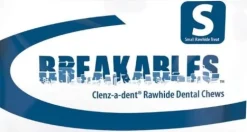 Ceva Clenz-a-dent Breakables Rawhide Dental Dog Chews Small 15 Count 8.4-oz