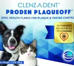 Ceva Clenz-a-dent ProDen PlaqueOff Oral Health Flakes for Dogs & Cats 1.4-oz