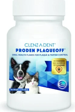 Ceva Clenz-a-dent ProDen PlaqueOff Oral Health Flakes for Dogs & Cats 1.4-oz