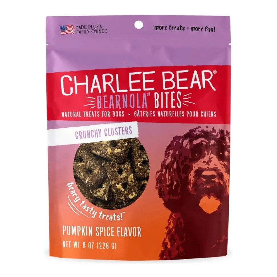 Charlee Bear Bearnola Bites Dog Treats Pumpkin Spice 8-oz