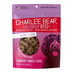 Charlee Bear Bearnola Bites Dog Treats Cranberry Cobble 8-oz