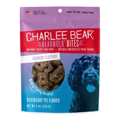 Charlee Bear Bearnola Bites Dog Treats Blueberry Pie 8-oz