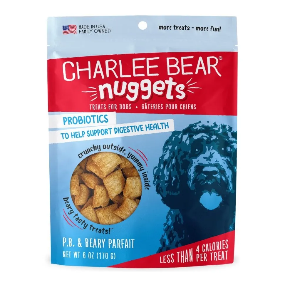 Charlee Bear Nuggets PB & Beary Parfait Crunchy Dog Treats 6-oz