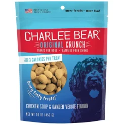 Charlee Bear Original Crunch Dog Treats Chicken Soup & Garden Veggie 16-oz