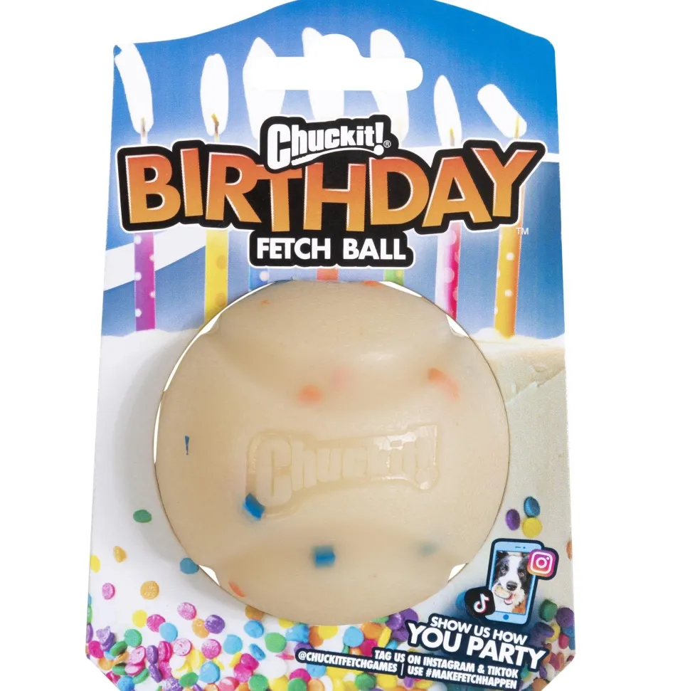 Chuckit! Birthday Fetch Ball Dog Toy Multicolor Medium