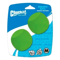 Chuckit! Erratic Ball Dog Toy Green Medium 2 Count