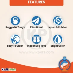 Chuckit! Fetch Wheel Dog Toy Blue/Orange Large