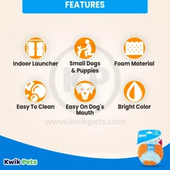Chuckit! Indoor Ball Dog Toy Blue/Orange Medium