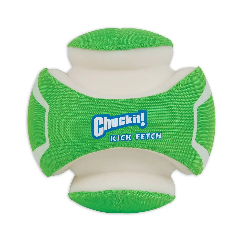 Chuckit! Kick Fetch Max Glow Dog Toy Green/White Large