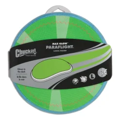 Chuckit! Paraflight Max Glow Dog Toy Green/White Large
