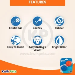 Chuckit! Strato Ball Dog Toy Blue & Orange Medium 2 Count