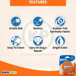 Chuckit! Tennis Ball Dog Toy Shrink Sleeve Blue/Orange Large