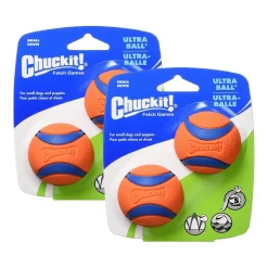 Chuckit! Ultra Ball Dog Toy Blue/Orange Small 2 Pack of 2 Count