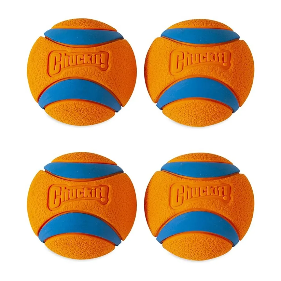 Chuckit! Ultra Ball Dog Toy Blue/Orange Small 2 Pack of 2 Count