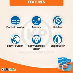 Chuckit! Ultra Ball Dog Toy Blue/Orange Medium 2 Pack of 2 Count