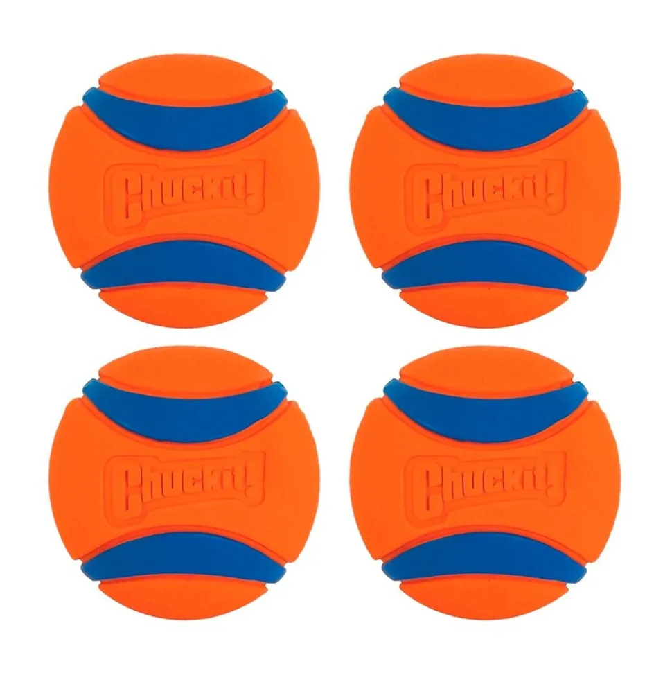 Chuckit! Ultra Ball Dog Toy Blue/Orange Medium 2 Pack of 2 Count