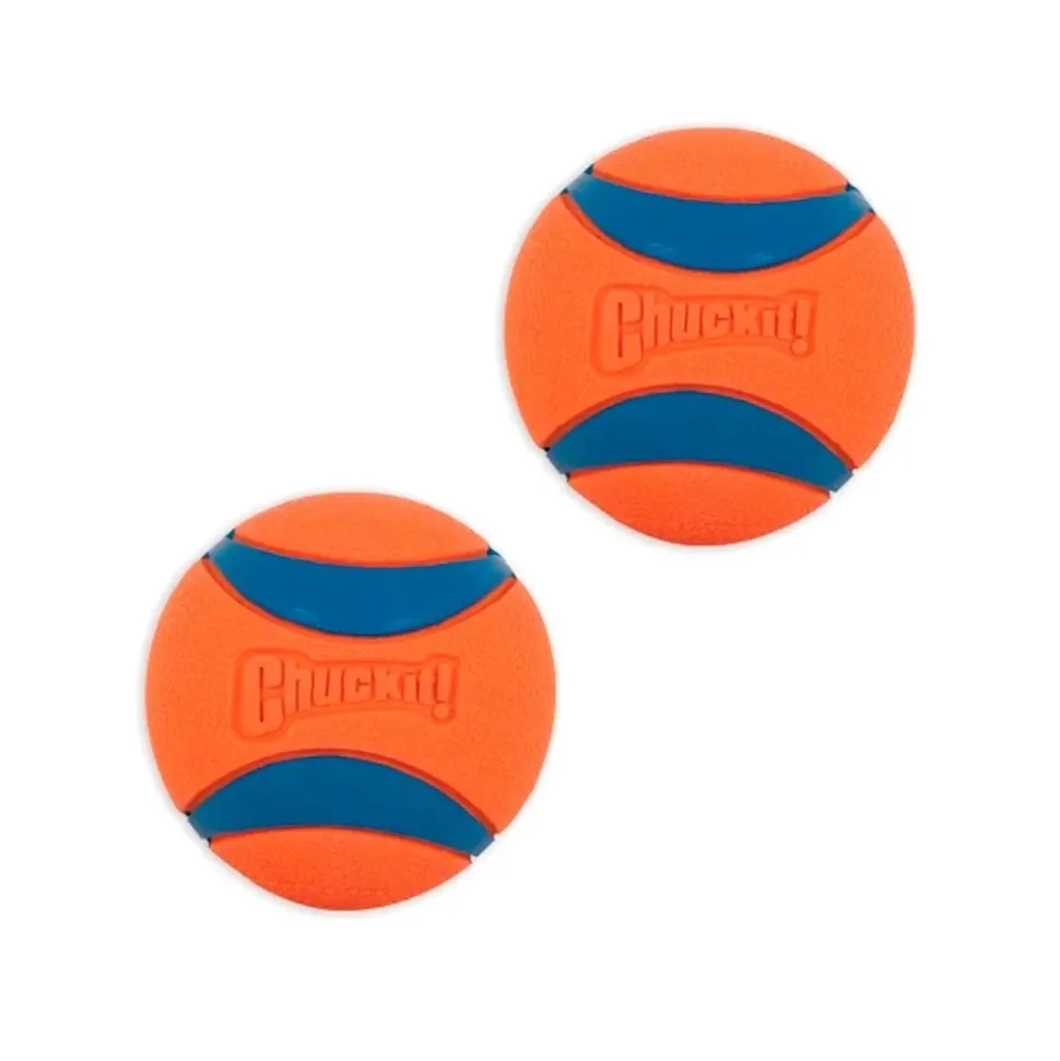 Chuckit! Ultra Ball Dog Toy Blue/Orange Small 2 Count