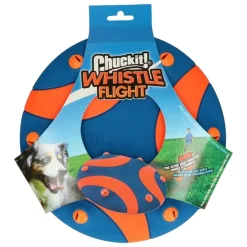 Chuckit! Whistle Flight Dog Toy Blue/Orange One Size