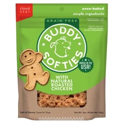 Cloud Star Buddy Biscuits Grain-Free Soft & Chewy Dog Treats Roasted Chicken 5-oz