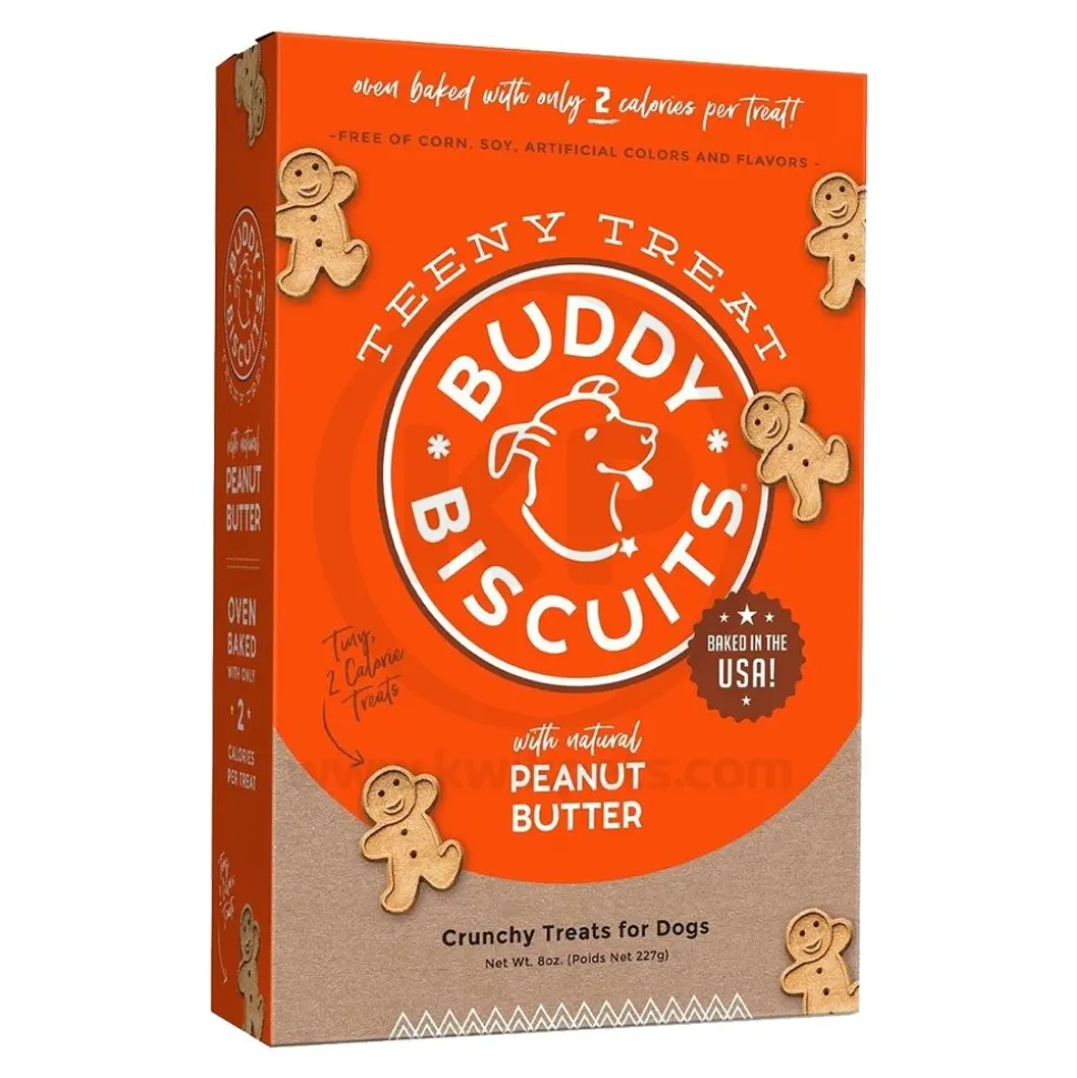 Cloud Star Buddy Biscuits Teeny Crunchy Dog Treats Peanut Butter 8-oz