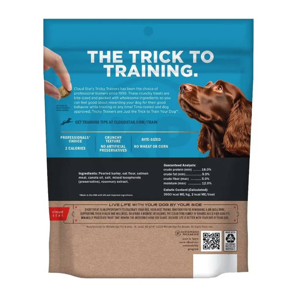 Cloud Star Tricky Trainers Crunchy Dog Training Treats Salmon 8-oz