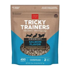 Cloud Star Tricky Trainers Crunchy Dog Training Treats Salmon 8-oz