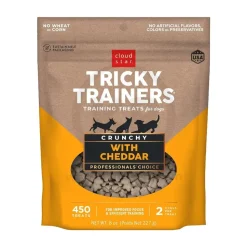 Cloud Star Tricky Trainers Crunchy Dog Training Treats Cheddar 8-oz
