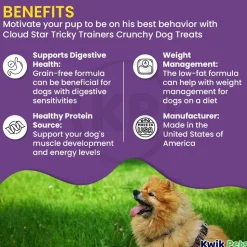 Cloud Star Tricky Trainers Crunchy Dog Training Treats Cheddar 8-oz