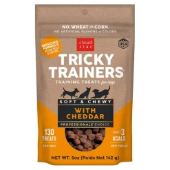 Cloud Star Tricky Trainers Soft & Chewy Dog Training Treats Cheddar 5-oz