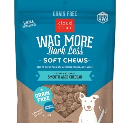 Cloud Star Wag More Bark Less Grain Free Soft Chews Dog Treats with Natural Smooth Aged Cheddar 5-oz
