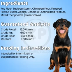 Cloud Star Wag More Bark Less Grain Free Biscuits Crunchy Dog Treats with Natural Peanut Butter & Apple 14-oz