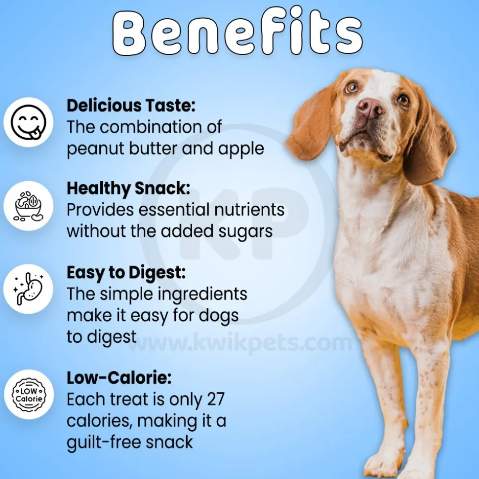 Cloud Star Wag More Bark Less Grain Free Biscuits Crunchy Dog Treats with Natural Peanut Butter & Apple 14-oz