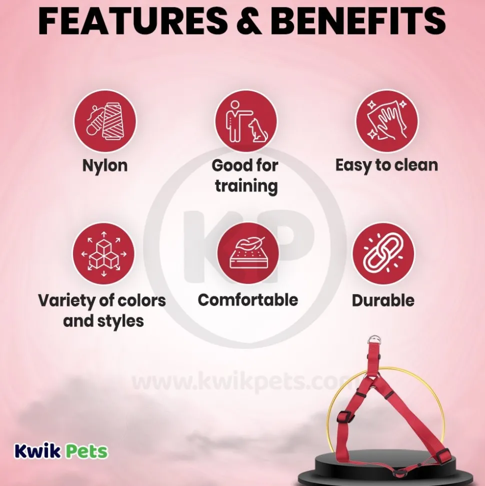 Coastal Comfort Wrap Adjustable Nylon Dog Harness Red Large 1 in X 26-38 in