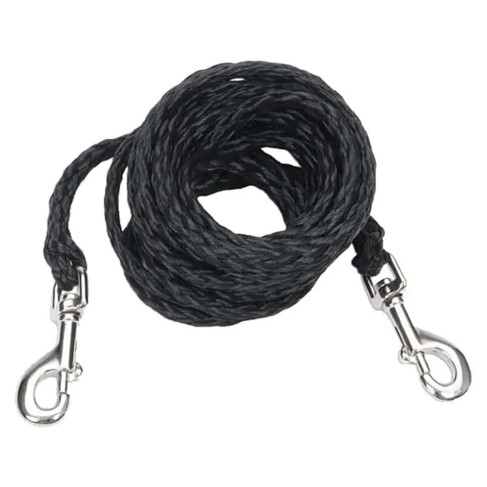 Coastal Poly Big Dog Tie Out Black 3/8 in X 20 ft