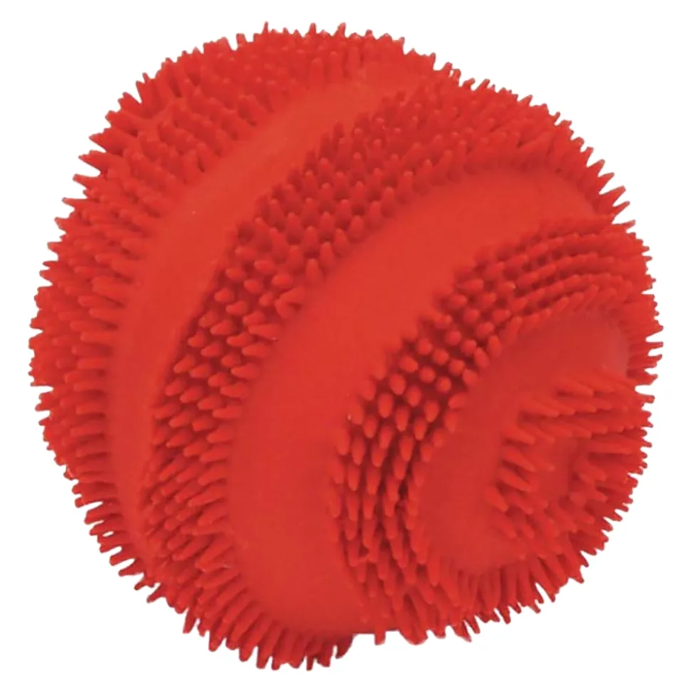 Coastal Rascals Latex Spiny Ball Dog Toy Red 2.5-in