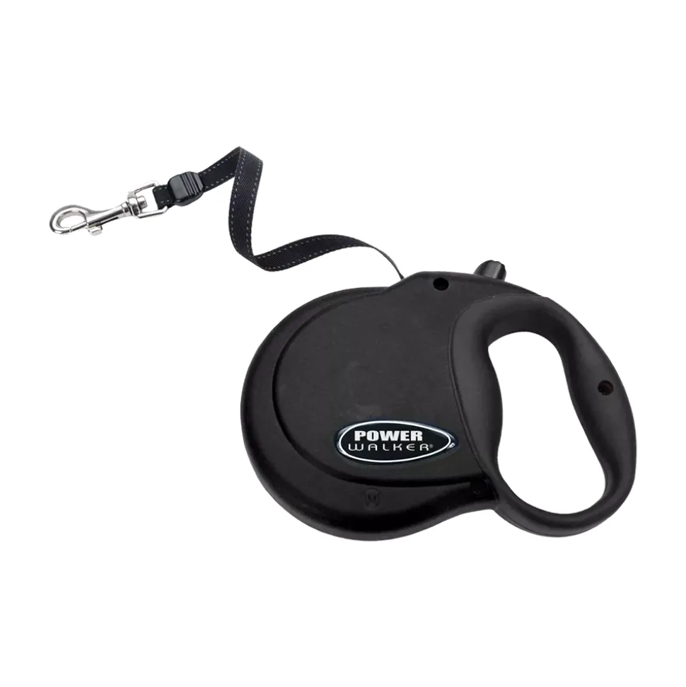 Coastal Retractable Dog Leash Black Medium 16 ft