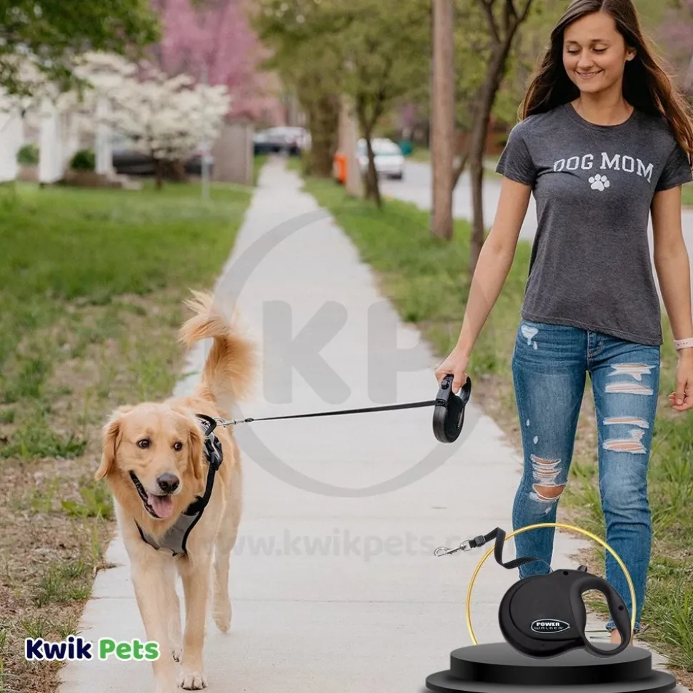 Coastal Retractable Dog Leash Black Medium 16 ft